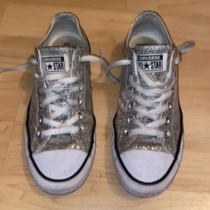 Converse Chuck Taylor All Star Silver Glitter Sneakers